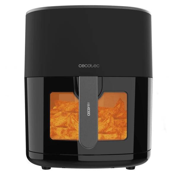 Cecotec Cecofry Fantastik Window 6500 Friggitrice ad Aria - 1700W - Capacità 6,5L - Finestra di Visualizzazione - 9 Menu Preconfigurati - Range 80-200°C - Pannello Tattile Multifunzione - Colore Nero