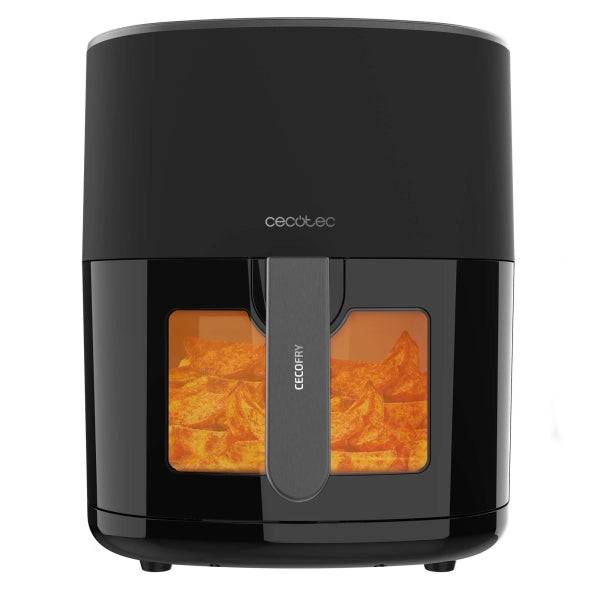 Cecotec Cecofry Fantastik Window 6500 Friggitrice ad Aria - 1700W - Capacità 6,5L - Finestra di Visualizzazione - 9 Menu Preconfigurati - Range 80-200°C - Pannello Tattile Multifunzione - Colore Nero