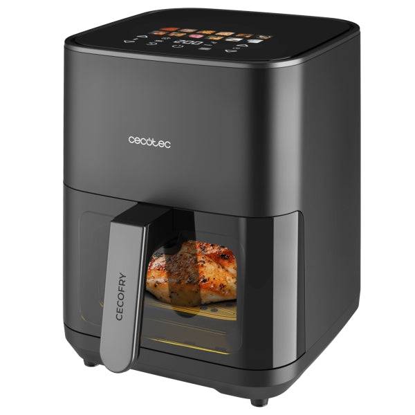 Cecotec Cecofry and Grill Duoheat 4000 Friggitrice ad Aria 3 in 1 - Potenza 1900W - Risultati Uniformi - Griglia - Pizze Croccanti - Capacità 4L - Controllo Temperatura - Colore Nero