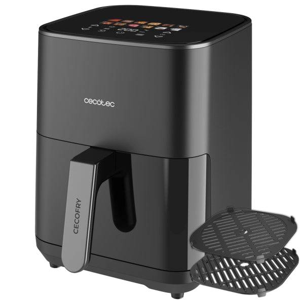 Cecotec Cecofry and Grill Duoheat 4000 Friggitrice ad Aria 3 in 1 - Potenza 1900W - Risultati Uniformi - Griglia - Pizze Croccanti - Capacità 4L - Controllo Temperatura - Colore Nero