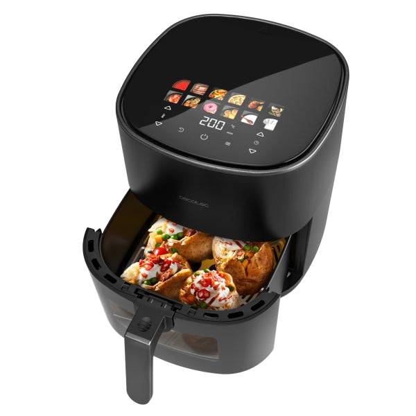 Cecotec Cecofry and Grill Duoheat 6500 Friggitrice ad Aria 3 in 1 - Potenza 2200W - Piastra - Griglia - Capacità 6,5L - Controllo Temperatura - 12 Menu Automatici - Colore Nero