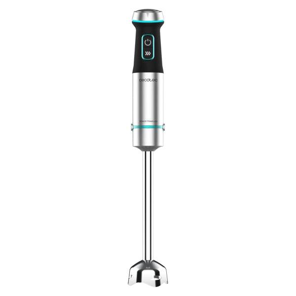 Cecotec Power TitanBlack 1200 XL Frullatore a Mano - 1200W - 4 Lame Titanio a Croce - Campana Antischizzo - Velocità Regolabile - Bicchiere 800ml - Funzione Turbo - 6.8x6.8x48cm - Colore Nero