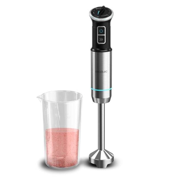 Cecotec Power Neutron 1100MAX Frullatore a Mano - 1100W - Lame in Titanio - Campana Antischizzo - Velocità Regolabile - Aggancio Rapido e Sicuro - Ergonomico - Funzione Turbo - Colore Nero