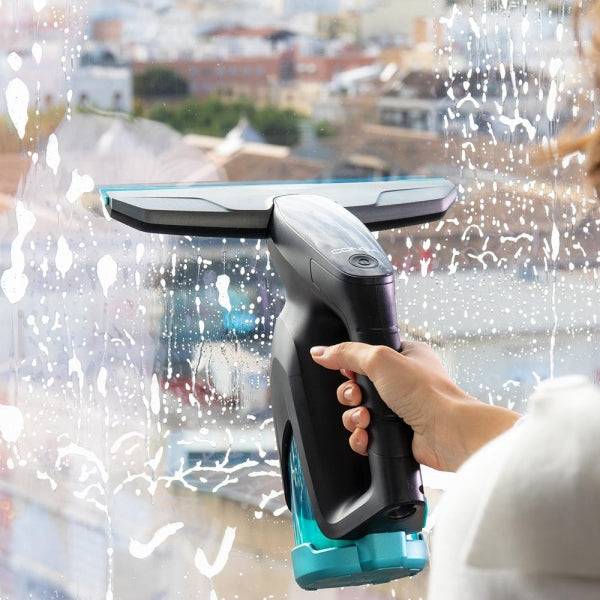 Cecotec Conga Popstar Glass Titanium Aspirapolvere Pulisci Vetri 3 in 1 - Batteria 3,7V - Autonomia 40min - Portata 100m² - Tubo Estensibile - 2 Beccucci - Serbatoio 100ml - Colore Nero e Blu