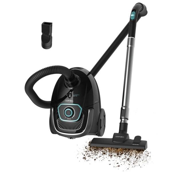 Cecotec Conga Powerbag 2500 Plus Aspirapolvere a Traino - 850W - 18kPa - Serbatoio 2,5L - Regolatore Potenza - Sacchetto Monouso - Tubo Telescopico - Filtro Alta Efficienza - Colore Nero