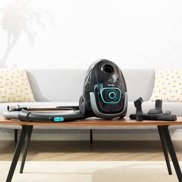 Cecotec Conga Powerbag 2500 Plus Aspirapolvere a Traino - 850W - 18kPa - Serbatoio 2,5L - Regolatore Potenza - Sacchetto Monouso - Tubo Telescopico - Filtro Alta Efficienza - Colore Nero