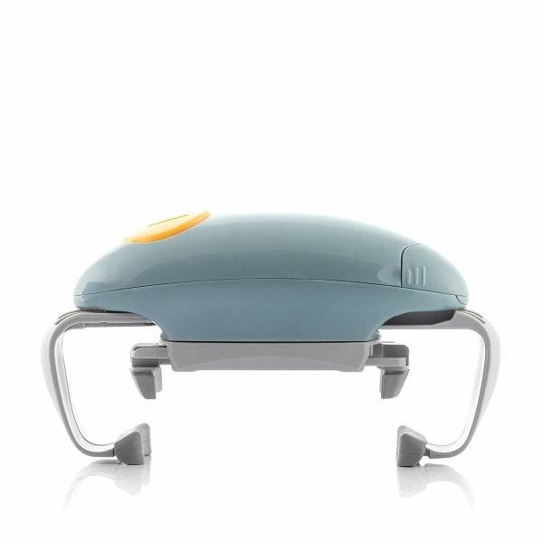 Innovagoods Lloucan Apriscatole e Vasetti Elettrico - Automatico - Facile da Usare - Regolabile - Funziona con 2 Pile AA - Spegnimento Automatico - 19.5x10.8x6.7cm - Colore Grigio e Blu