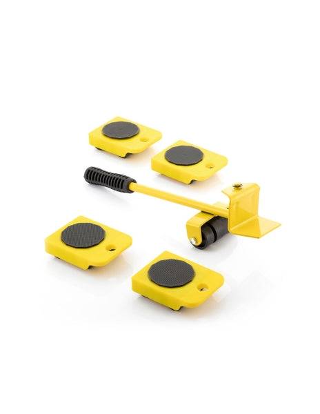 Innovagoods HeavEasy Attrezzo di Sollevamento e Trasporto Carichi fino a 200kg - Ruote 360º - Manico Antiscivolo - Multifunzione - Include Istruzioni - 35x9x10cm - Colore Giallo
