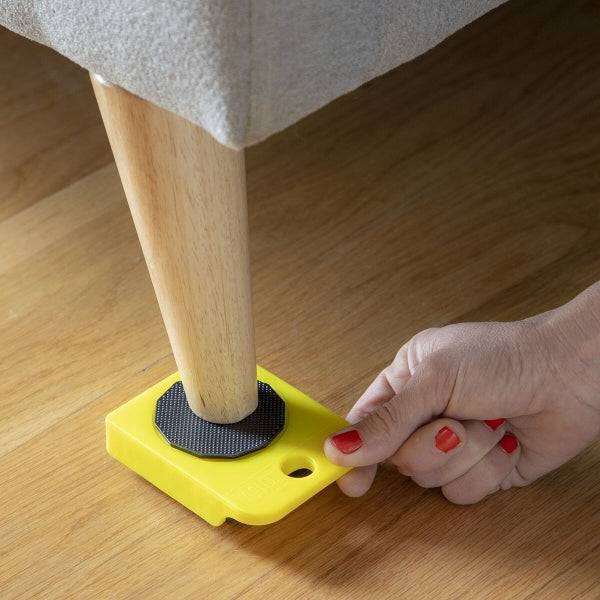 Innovagoods HeavEasy Attrezzo di Sollevamento e Trasporto Carichi fino a 200kg - Ruote 360º - Manico Antiscivolo - Multifunzione - Include Istruzioni - 35x9x10cm - Colore Giallo