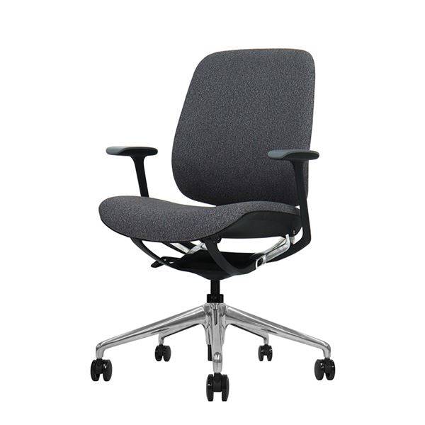 Cromad Zenith Collection Sedia da Ufficio - Pistone Pneumatico Grado 4 - Schienale Ergonomico - Braccioli Regolabili - Colore Nero