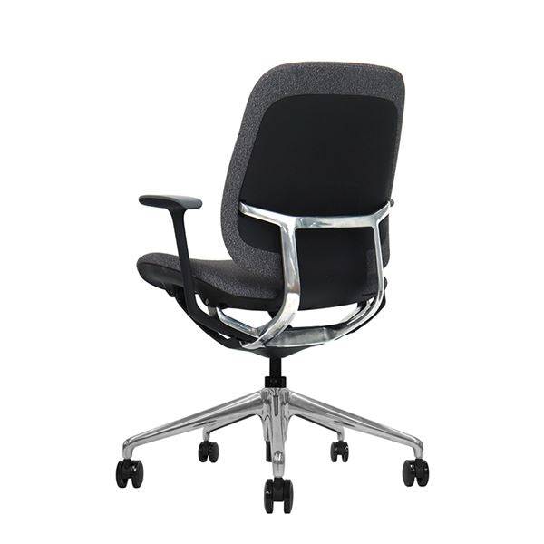 Cromad Zenith Collection Sedia da Ufficio - Pistone Pneumatico Grado 4 - Schienale Ergonomico - Braccioli Regolabili - Colore Nero
