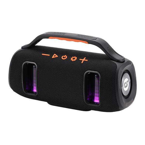 Coolsound BraveBox Altoparlante Bluetooth True Wireless 15W - Autonomia fino a 3h - USB, MicroSD e Aux - Vivavoce con Microfono Integrato - Illuminazione RGB