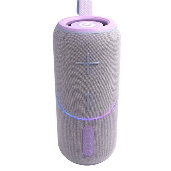 Coolsound Rainbow Beat Altoparlante Bluetooth True Wireless 20W - Autonomia fino a 3h - USB, MicroSD e Aux - Funzione Vivavoce - Radio FM - Illuminazione RGB - Colore Viola