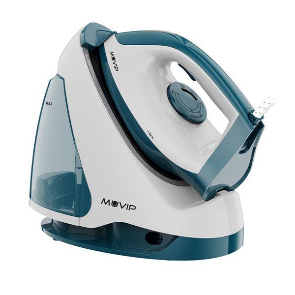 Muvip MV0650 Centro di Stiratura - Potenza 2200W - Serbatoio di 1.2L - Piastra Ceramica - Funzione Blocco Piastra