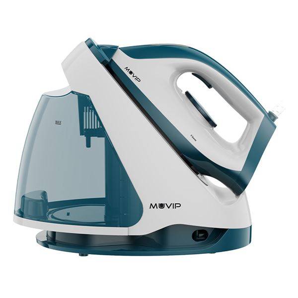 Muvip MV0650 Centro di Stiratura - Potenza 2200W - Serbatoio di 1.2L - Piastra Ceramica - Funzione Blocco Piastra