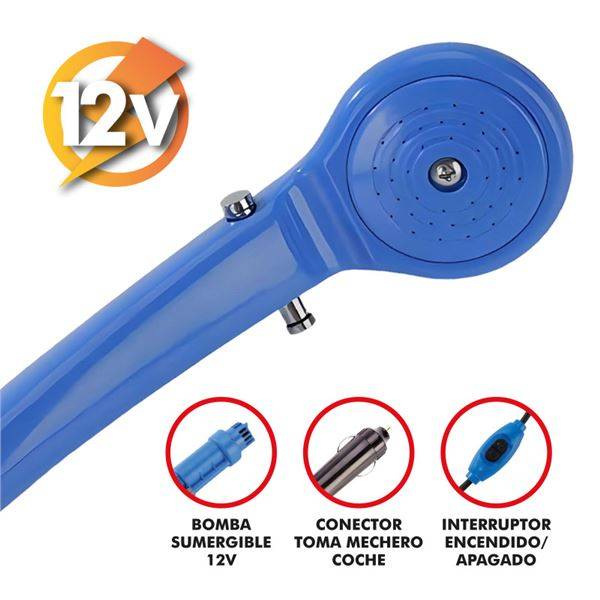 Muvip MV0634 Doccia Portatile 12V - Ultraleggera e Compatta - Controllo della Portata