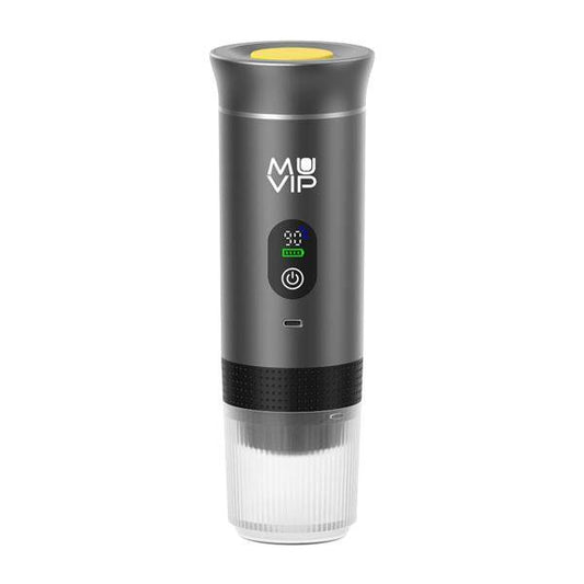 Muvip Xpresscup Caffettiera Portatile - Compatibile con Caffè Macinato e Capsule DG e NS - Pressione di 20 Bar - Modalità Calda e Fredda - Colore Grigio