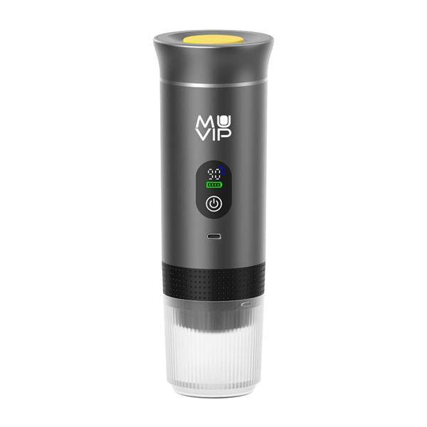Muvip Xpresscup Caffettiera Portatile - Compatibile con Caffè Macinato e Capsule DG e NS - Pressione di 20 Bar - Modalità Calda e Fredda - Colore Grigio