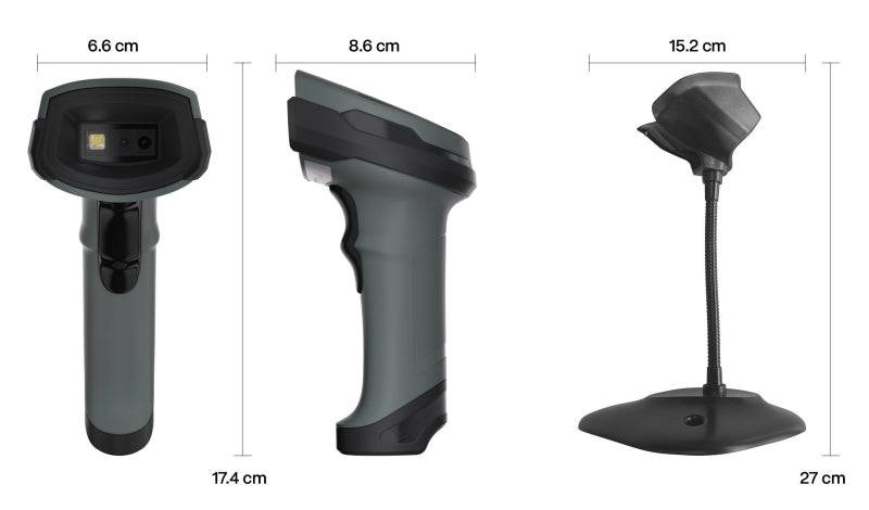 Safescan 330-W Lector de Codigo de Barras 1D y 2D - USB-A - Plug and Play - Soporte Incluido