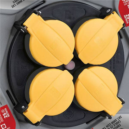 Elbat Avvolgitore Prolunga con Protezione Termica - 4 Schuko - Carico Massimo Avvolto 1100W, Svolto 3200W - Cavo 25m