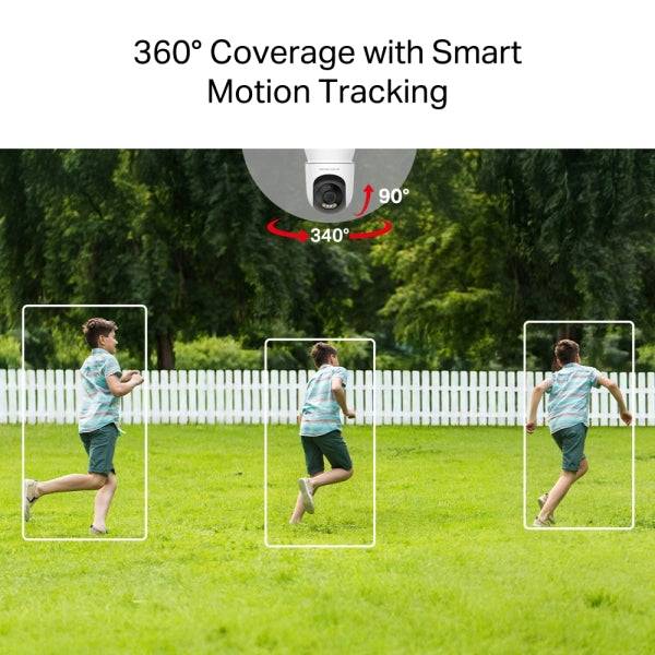 Mercusys MC500 Telecamera Sicurezza Intelligente FHD WiFi - Adatta per Esterno - Visione Panoramica 360° - Visione Notturna a Colori - Rilevamento IA Movimento - Allarme Luce e Suono