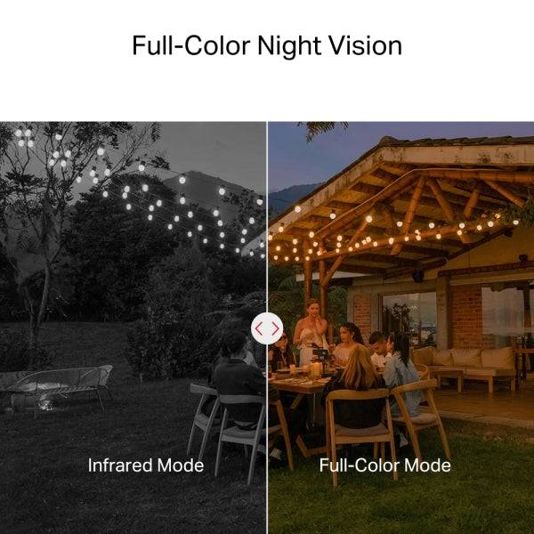 Mercusys MC500 Telecamera Sicurezza Intelligente FHD WiFi - Adatta per Esterno - Visione Panoramica 360° - Visione Notturna a Colori - Rilevamento IA Movimento - Allarme Luce e Suono