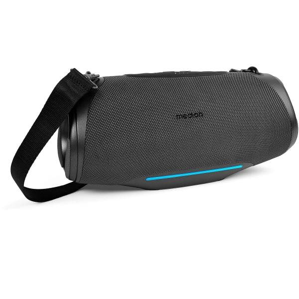 Medion Life P61762 L Altoparlante 50W - Bluetooth 5.3 - Modalità Broadcast - Resistente all'Acqua - Fino a 47 Ore di Autonomia - Illuminazione RGB - Colore Antracite