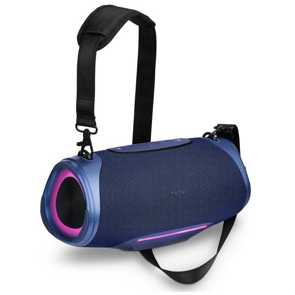 Medion Life P61762 L Altoparlante 50W - Bluetooth 5.3 - Modalità Broadcast - Resistente all'Acqua - Fino a 47 Ore di Autonomia - Illuminazione RGB - Colore Blu