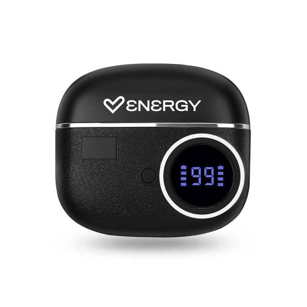 Energy Sistem ChargeView TWS Cuffie - Bluetooth 5.4 - Tecnologia True Wireless - 20h Autonomia - Display Stato Batteria - Colore Nero