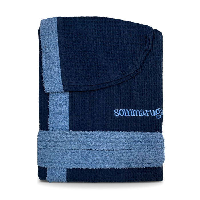 Accappatoio nido d'ape unisex uomo donna Sommaruga 350gr tasche e cappuccio 4219