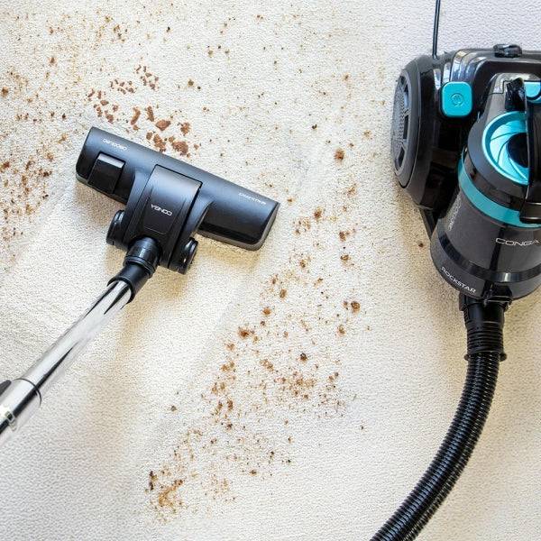 Cecotec Conga Rockstar Cyclonic Plus Aspirapolvere a Traino senza Sacchetto - 800W - Aspirazione 16kPa - Serbatoio di 2L - Include Accessori - Ideale per Animali Domestici - Filtro HEPA - Raggio fino a 7m - Colore Nero