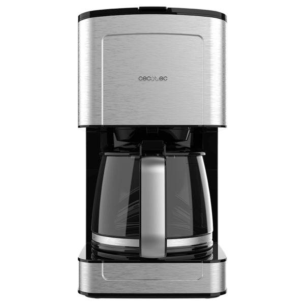 Cecotec Coffee 56 Heat Caffettiera a Goccia per 12 Tazze - Potenza 800W - Capacità 1.3L - Temperatura Regolabile - Finiture in Acciaio Inossidabile - Colore Nero e Argento