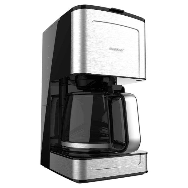 Cecotec Coffee 56 Heat Caffettiera a Goccia per 12 Tazze - Potenza 800W - Capacità 1.3L - Temperatura Regolabile - Finiture in Acciaio Inossidabile - Colore Nero e Argento