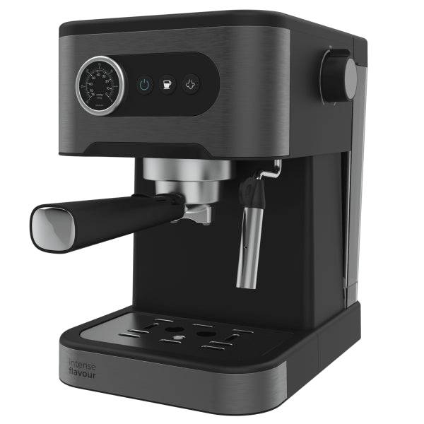 Cecotec Power Espresso 20 Pro Latte Macchina per Caffè Espresso - Capacità 1.5L - Pressione 20bar - Serbatoio 550ml - Vapo - Scaldatazze - Serbatoio Latte - Display con Pulsanti - Colore Nero