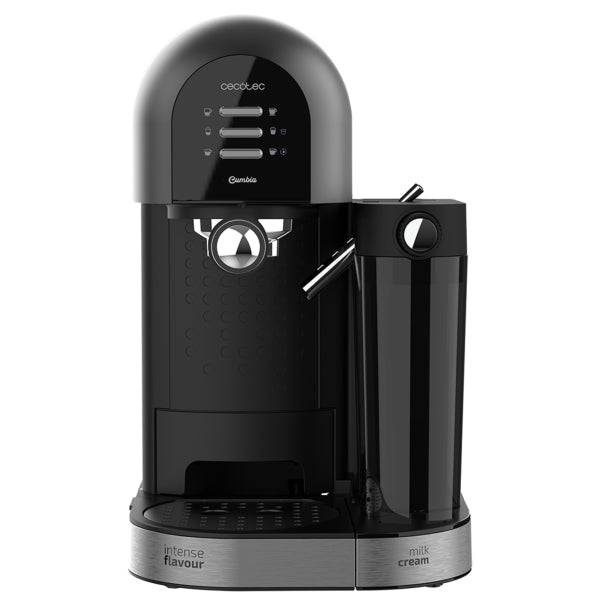 Cecotec Power Instant-ccino 20 Chic Serie Nera Macchina Espresso Compatibile con Capsule - 1470W - Pressione 20bar - Serbatoio 0.7ml - Temperatura Regolabile - Termoblock - Colore Nero e Argento