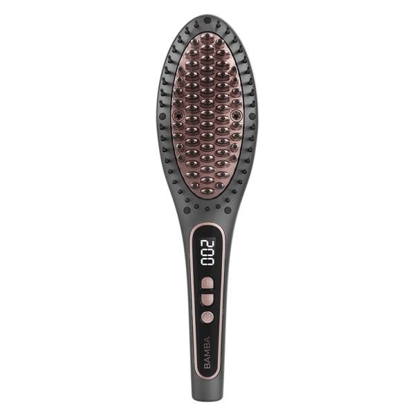 Cecotec InstantCare Smooth Brush Spazzola Lisciante Ceramica - Display LED - Temperatura Regolabile fino a 220°C - Spegnimento Automatico - Cavo 3m - Colore Grigio Scuro