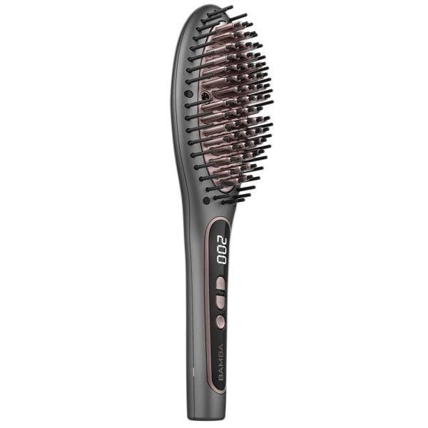 Cecotec InstantCare Smooth Brush Spazzola Lisciante Ceramica - Display LED - Temperatura Regolabile fino a 220°C - Spegnimento Automatico - Cavo 3m - Colore Grigio Scuro