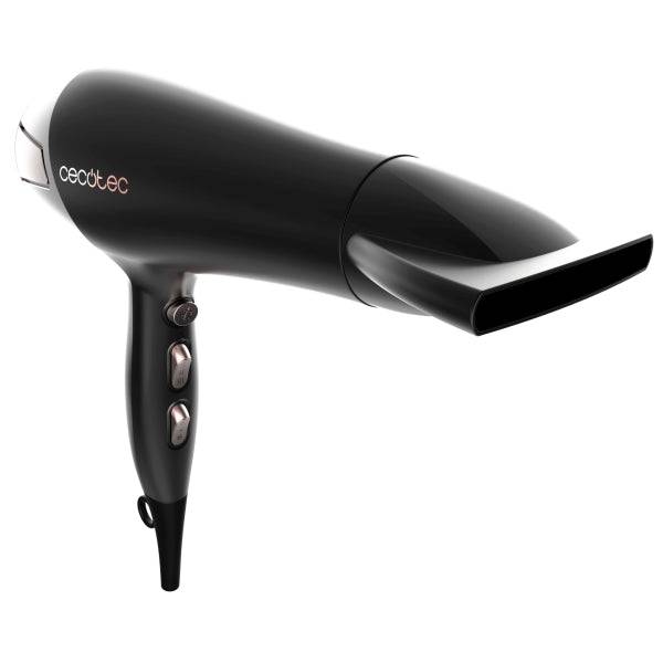 Cecotec IoniCare Elegance Asciugacapelli - Potenza 2400W - Tecnologia con Ioni - Temperatura Regolabile - Cavo 1.8m - Funzione Aria Fredda - Diffusore - Velocità Regolabile - Nero