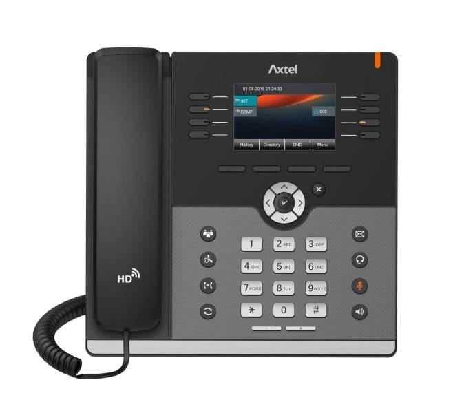 Axtel AX-500W Telefono Fisso IP - WiFi e Bluetooth - Fino a 12 Account SIP - Gigabit - PoE - Colore Nero
