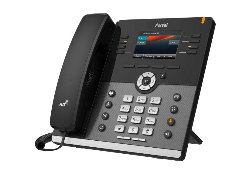 Axtel AX-500W Telefono Fisso IP - WiFi e Bluetooth - Fino a 12 Account SIP - Gigabit - PoE - Colore Nero