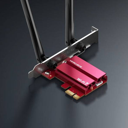 Mercusys MA37BE Adattatore di Rete PCIe BE6500 - WiFi 7 - Bluetooth 5.4 - 2 Antenne