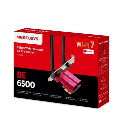 Mercusys MA37BE Adattatore di Rete PCIe BE6500 - WiFi 7 - Bluetooth 5.4 - 2 Antenne