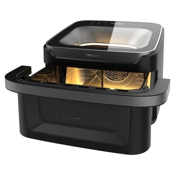 Cecotec Cecofry Advance 10000 Full Vision Friggitrice ad Aria - 2200W - Capacità 10L - Temperatura Regolabile fino a 200°C - Maniglia Tatto Freddo - Finestra di Visualizzazione - Colore Nero