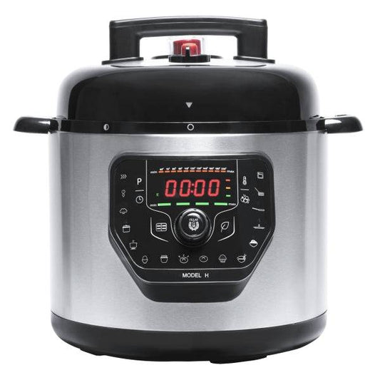 Cecotec Olla GM H Pentola a Pressione Elettrica 6L - Programmabile - Vaschetta Antiaderente - Multifunzione - Include Ricettario - Accessori Inclusi - Modalità Preconfigurate - Colore Nero e Argento