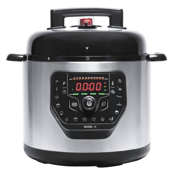 Cecotec Olla GM H Pentola a Pressione Elettrica 6L - Programmabile - Vaschetta Antiaderente - Multifunzione - Include Ricettario - Accessori Inclusi - Modalità Preconfigurate - Colore Nero e Argento