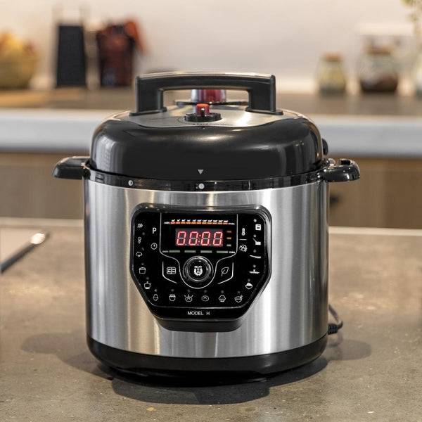 Cecotec Olla GM H Pentola a Pressione Elettrica 6L - Programmabile - Vaschetta Antiaderente - Multifunzione - Include Ricettario - Accessori Inclusi - Modalità Preconfigurate - Colore Nero e Argento