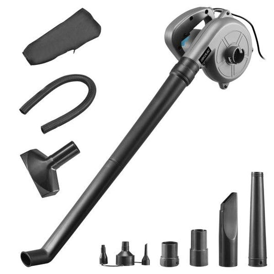Cecotec AirForce 720 Soffiatore Aspiratore Foglie - 700W - Cavo 3m - Include Accessori - Multifunzione - Velocità fino a 190km/h - Colore Grigio