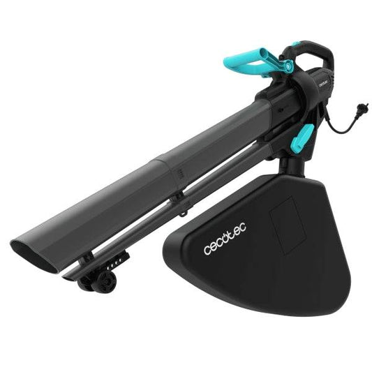 Cecotec AirForce 3300 Crush and Go Soffiatore Aspiratore Foglie - 3300W - Varie Velocità - Trituratore Incorporato - Sacchetto 40L - Velocità fino a 270km/h - Colore Nero e Azzurro