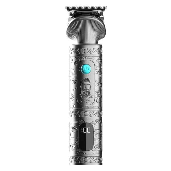 Cecotec PrecisionCare Samurai Profiling Rasoio Regolabarba 6 in 1 con Base - Autonomia 170min - Include Accessori - Lame Acciaio Inossidabile - Testine Incluse - Include Pettini Guida - Grigio
