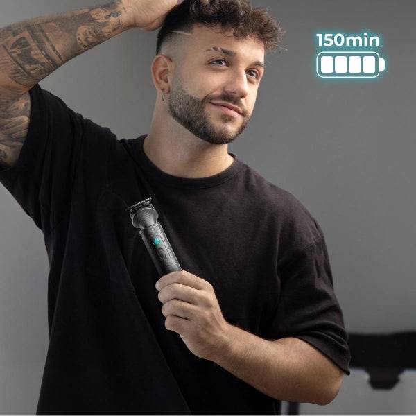 Cecotec PrecisionCare Samurai Profiling Rasoio Regolabarba 6 in 1 con Base - Autonomia 170min - Include Accessori - Lame Acciaio Inossidabile - Testine Incluse - Include Pettini Guida - Grigio